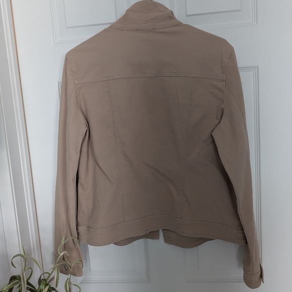 Ladies Tribal Jean Jacket - beige in color - Picture 2 of 7